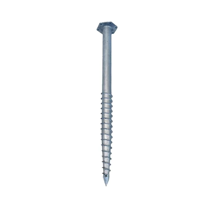 High Quality Screw Pile Driver Ground Screw With Flange Plate Steel Galvanized Beach Umbrella Sand Anchor