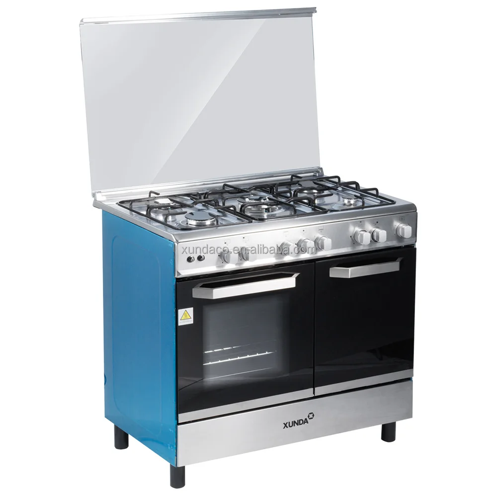 Xunda Popular Commercial Kitchen Appliance 48 Inch 5 Burner Gas Range Cooker With Double Oven