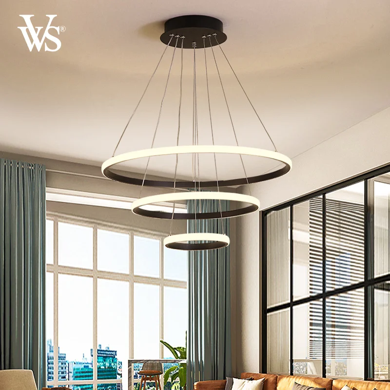 VVS Energy saving 3000k golden metal dimmable monopoly contemporary indoor living room halo for home nordic pendant lamp