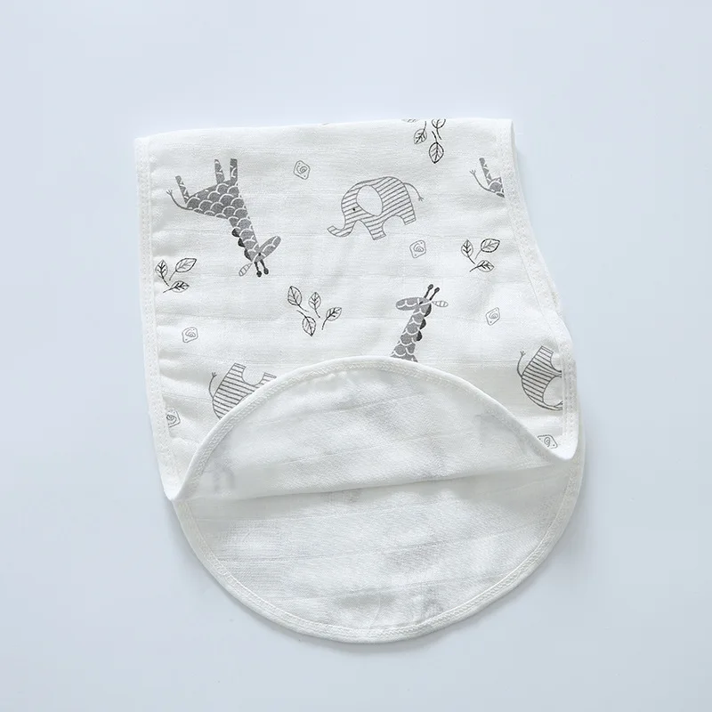 Large 6 layers 100% organic cotton 2 pack baby girl burping bibs muslin burp cloths