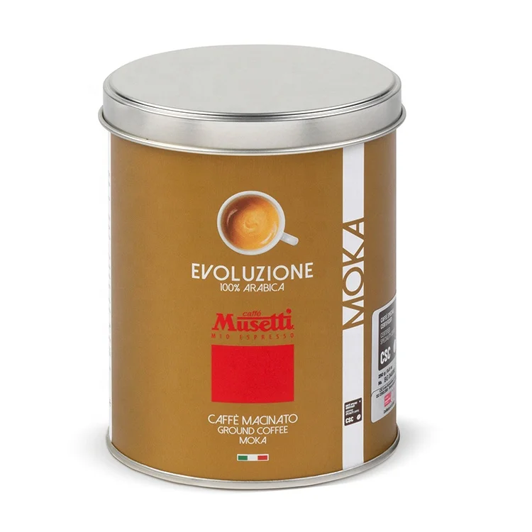 Evoluzione 250gr tin coffee ground bulk italian roast & ground coffee wholesale