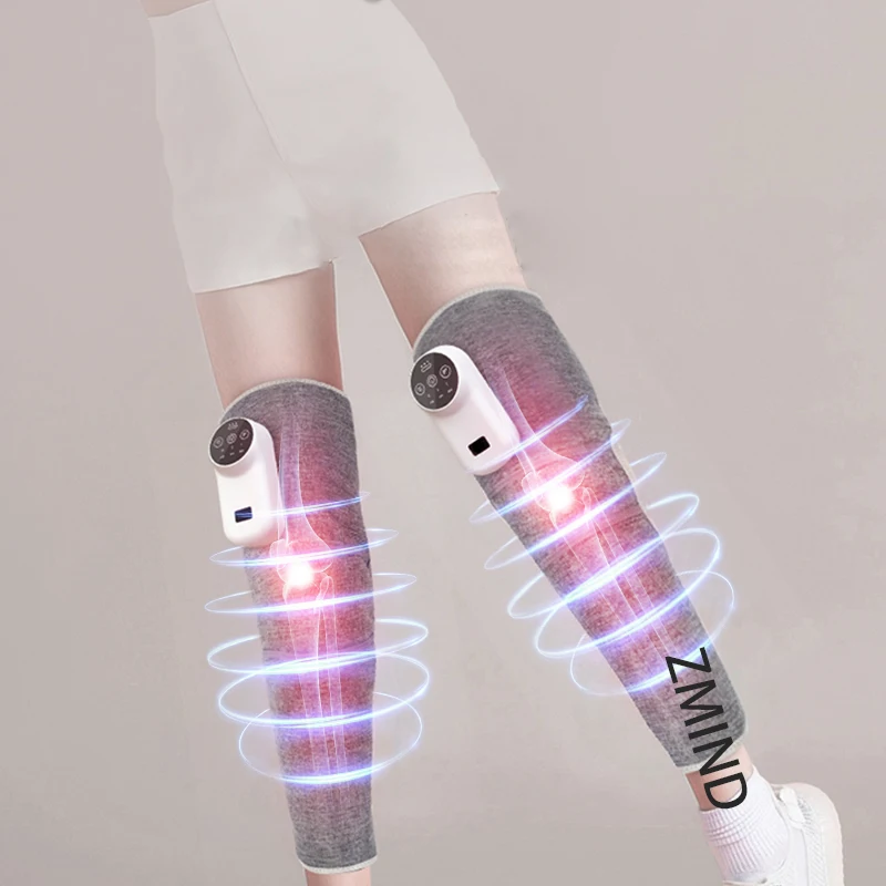 Thigh and calf massager  with heat air compression circulation boosting leg massager cordless wireless leg massager portable