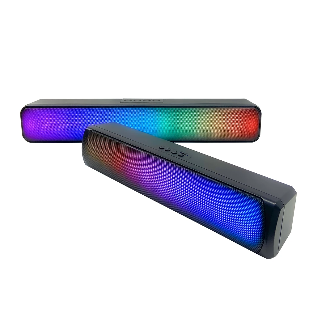 Party RGB Lighting Soundbar TV Home Theater System Game Gaming Soundbar Music Box Audio Sound Player Stereo Bass Mini BT Speaker