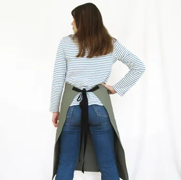 DUOLAI Safety Leg Protection Apron For Men And Women Potters Apron Split Leg For Adult