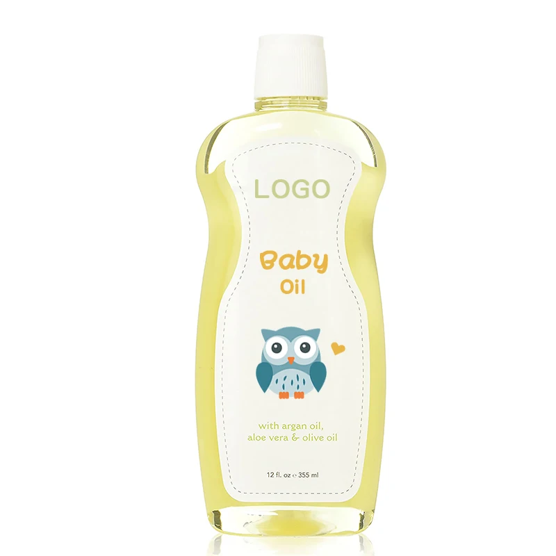 Private Label Baby Oil Professional Skincare 355ML Moisturizing & Smoothing Argan Oil And Olive Baby Massage Oil (1600157729082)