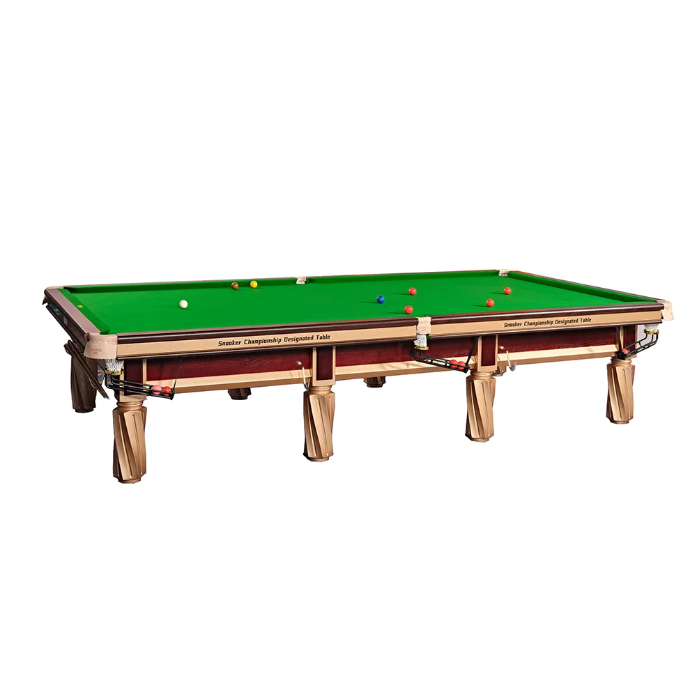Indoor Luxury International Standard Wood Commercial Guangzhou Snooker Billiard Normal Pool Table
