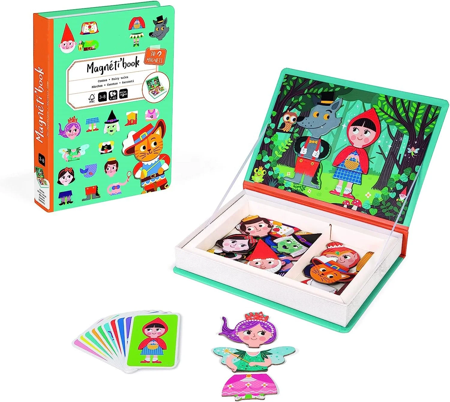 Hot Selling Magnetic Book Magnetic DIY Toys Fairy Tale Mix and Match Game Magnetic Jigsaw Puzzles For Kids