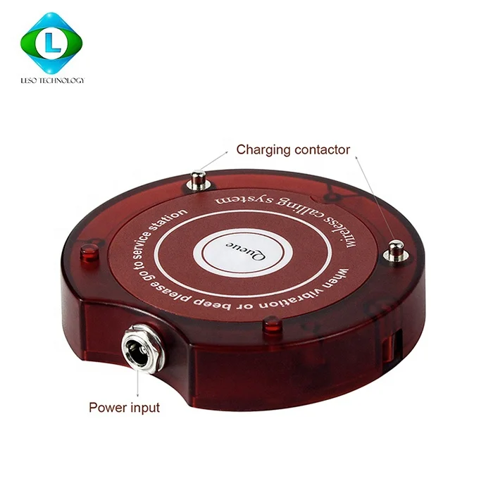 Pager Restaurant Calling System Wireless Guest Paging Queuing System Pager for Guests 1 Transmitter+10 Coaster Pagers 110-240V