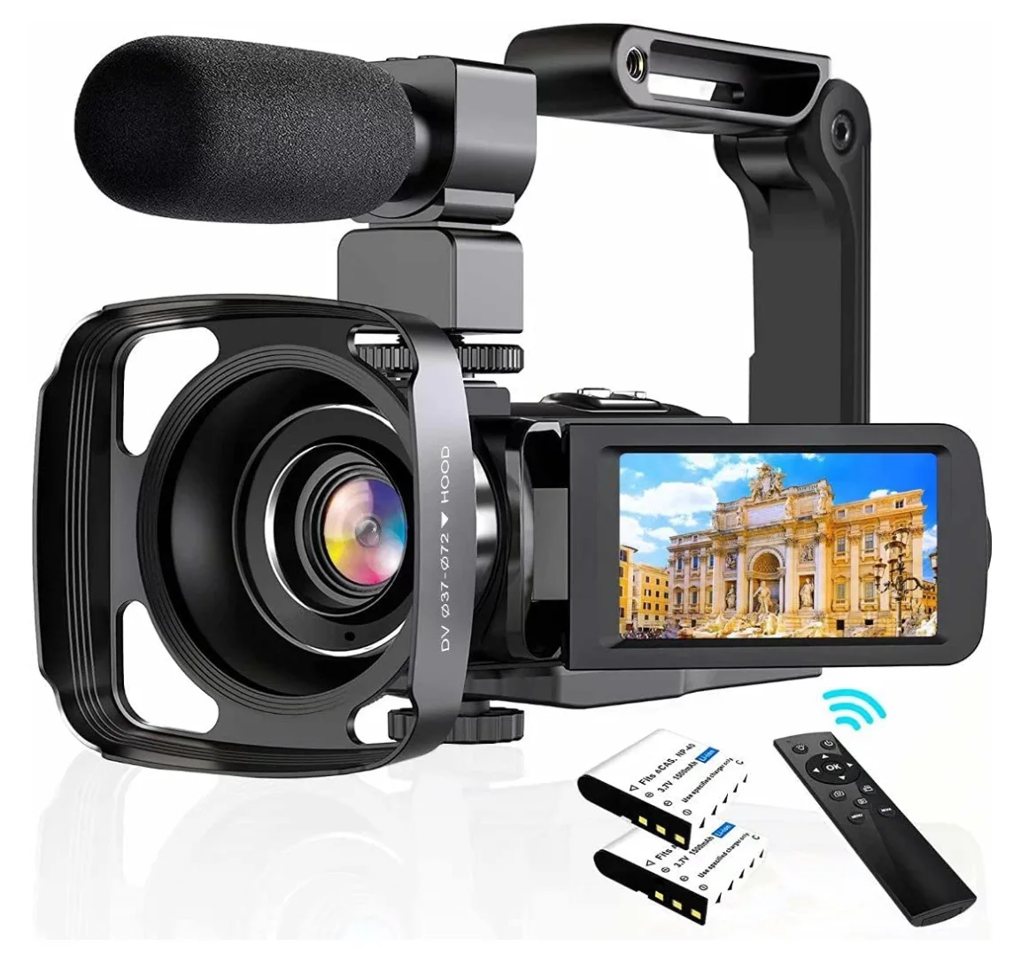 4K 3 inch touch screen Digital camera with microphone With 58MP HD digital camera video recorder Vlogging Camcorder for Youtube