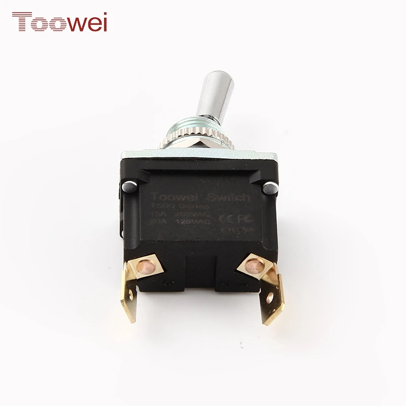 Toowei 15A 250VAC 20A 125VAC IP67 (ON)-OFF toggle switch dpdt single pole