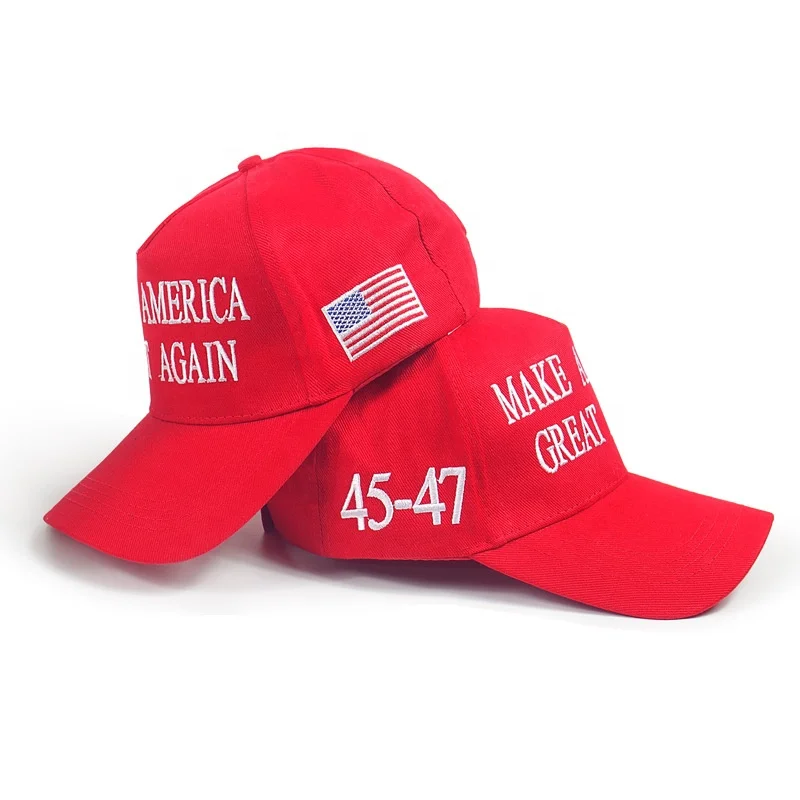 In stock popular fashion colorful unisex presidential election red colorful baseball cap MAKE AMERICA GREAT AGAIN usa hat