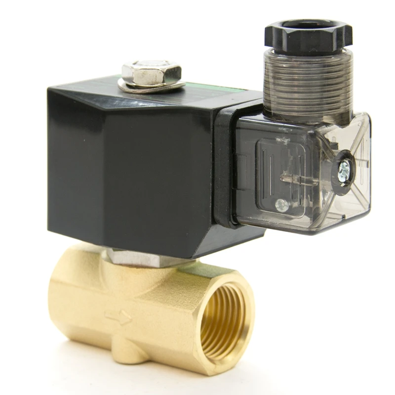 PU-05  7Bar NC 3/8in  zero pressure start Air water oil Brass Solenoid Valve