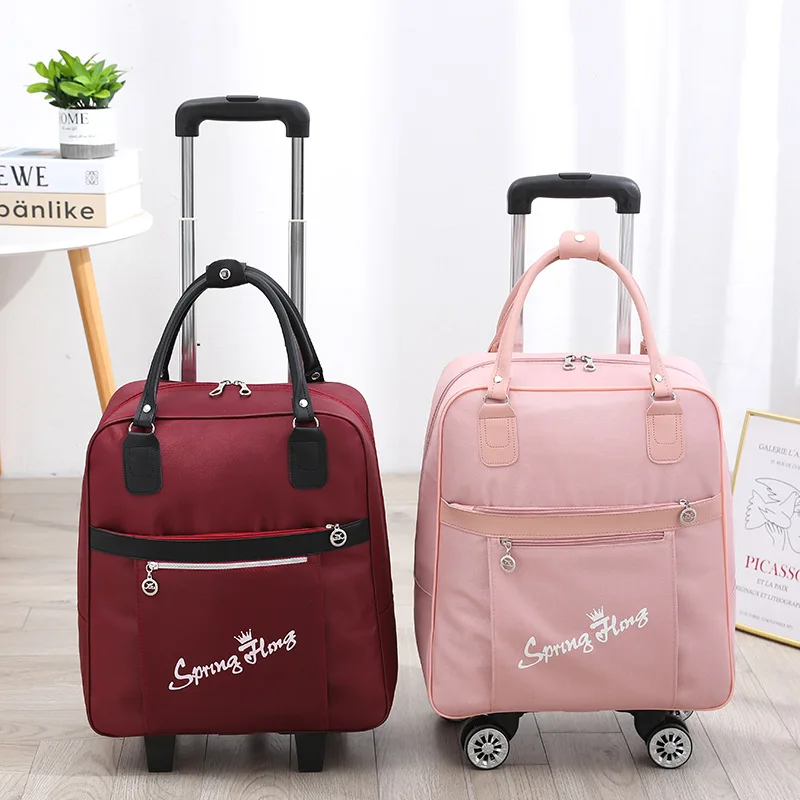 Fashion Trolley Luggage Travel Backpack Large Capacity Duffle Bags Rolling With Wheels Bag Business Suitcase Laptop Schoolbag