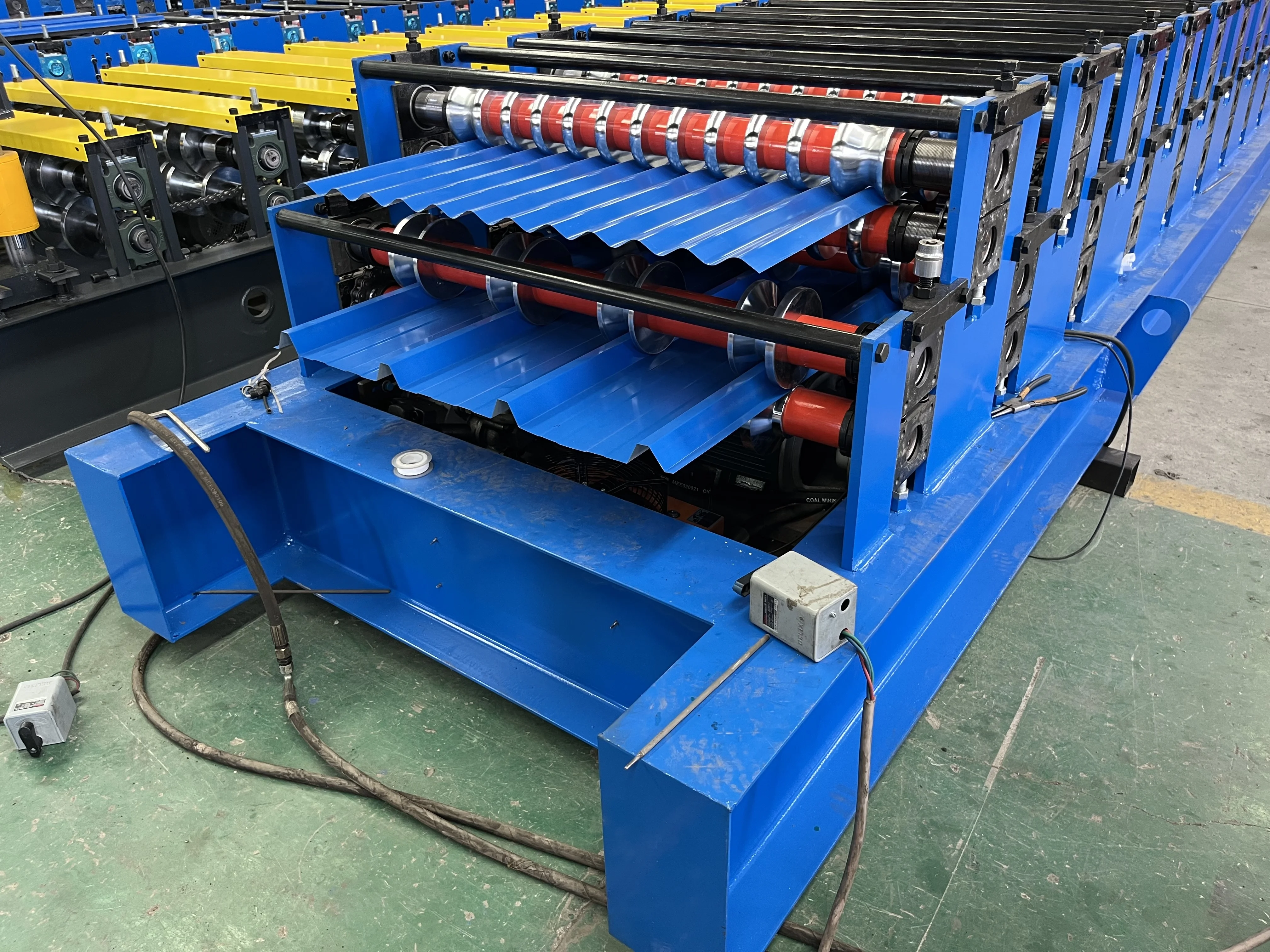 PPGI trapezoidal metal ibr roof sheet machine Roofing Corrugated Panel Cold Roll Forming Machine