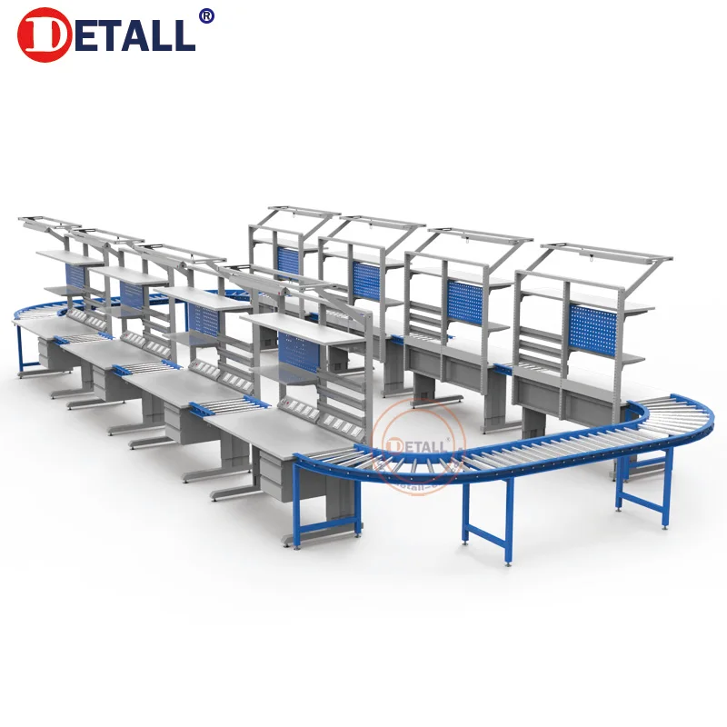 Top Manual Assembly Lines Small Conveyor Belt Line For Pcb