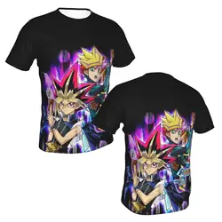 Anime yugioh Short Sleeve 3D Reversible Full T-Shirt Top Unisex T-Shirt Anime YuGiOh T-Shirt animation clothing