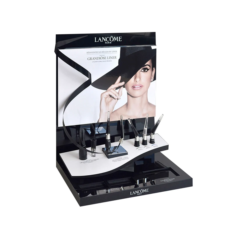 Custom acrylic eyebrow cosmetics display stand Beauty tools and product display stand
