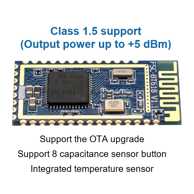 Feasycom Automotive Grade UART,GPIO,I2C,SSI,ADC,PWM Interface Low Energy BLE 5.2 Data Transmission RF Wireless Bluetooth Module