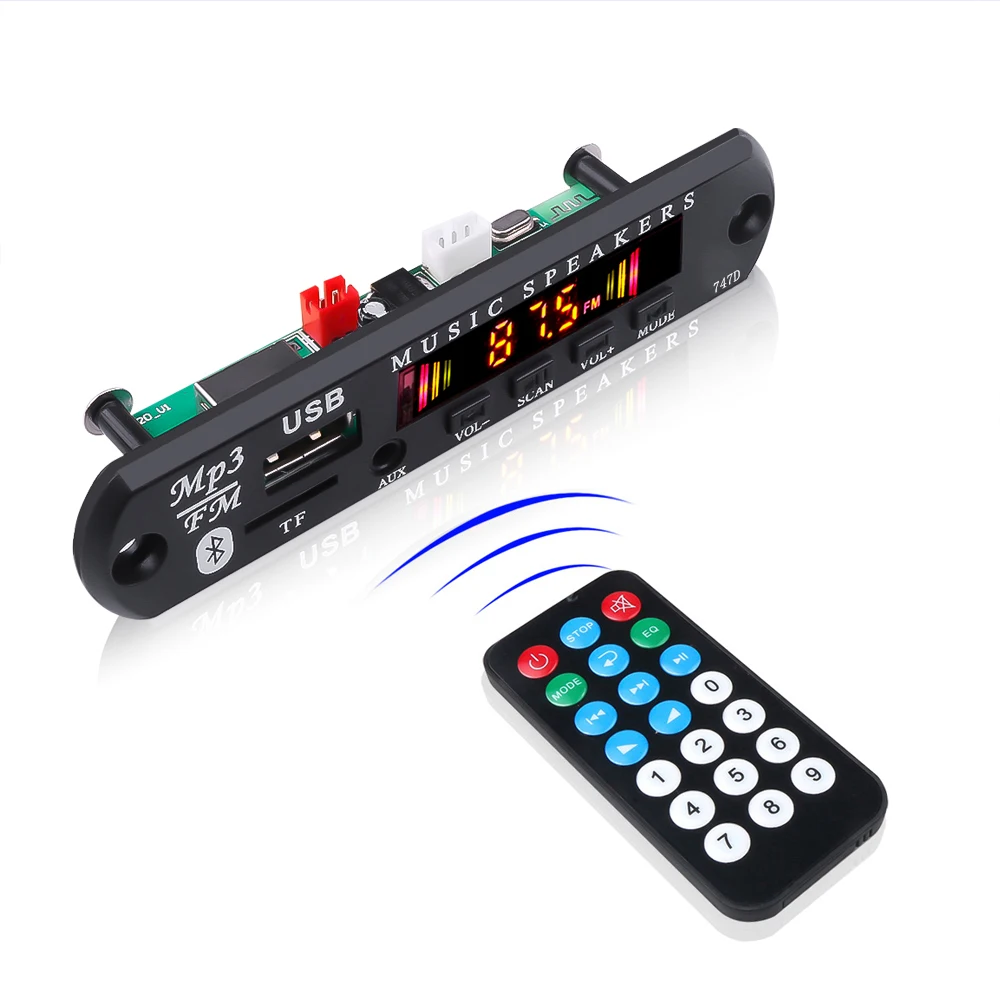 
Dc 5V Bluetooth MP3 Wma Decoder Board Audio Module Usb Tf Radio 