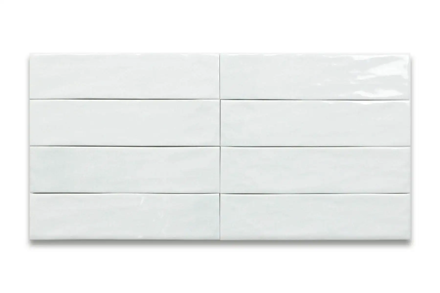 Nordic Kitchen Backsplash 68*280mm Pearl Glaze Bathroom Splicing White Gloss Metro Ceramic Tiles