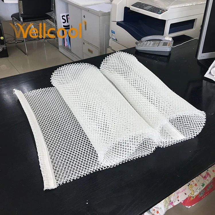 Stock wholesale big hexagon holes 10mm thickness air mesh mattress fabric for camper to reduce moisture build up