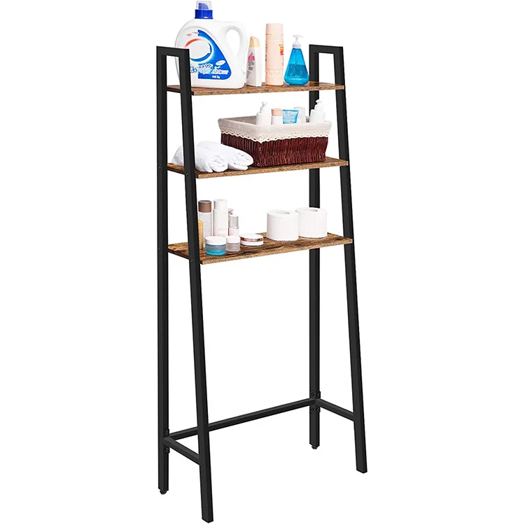 
Industrial 3-Tier Bathroom Space Saver Living Room Toilet Storage Rack Over Toilet Cabinet Easy to Assemble 
