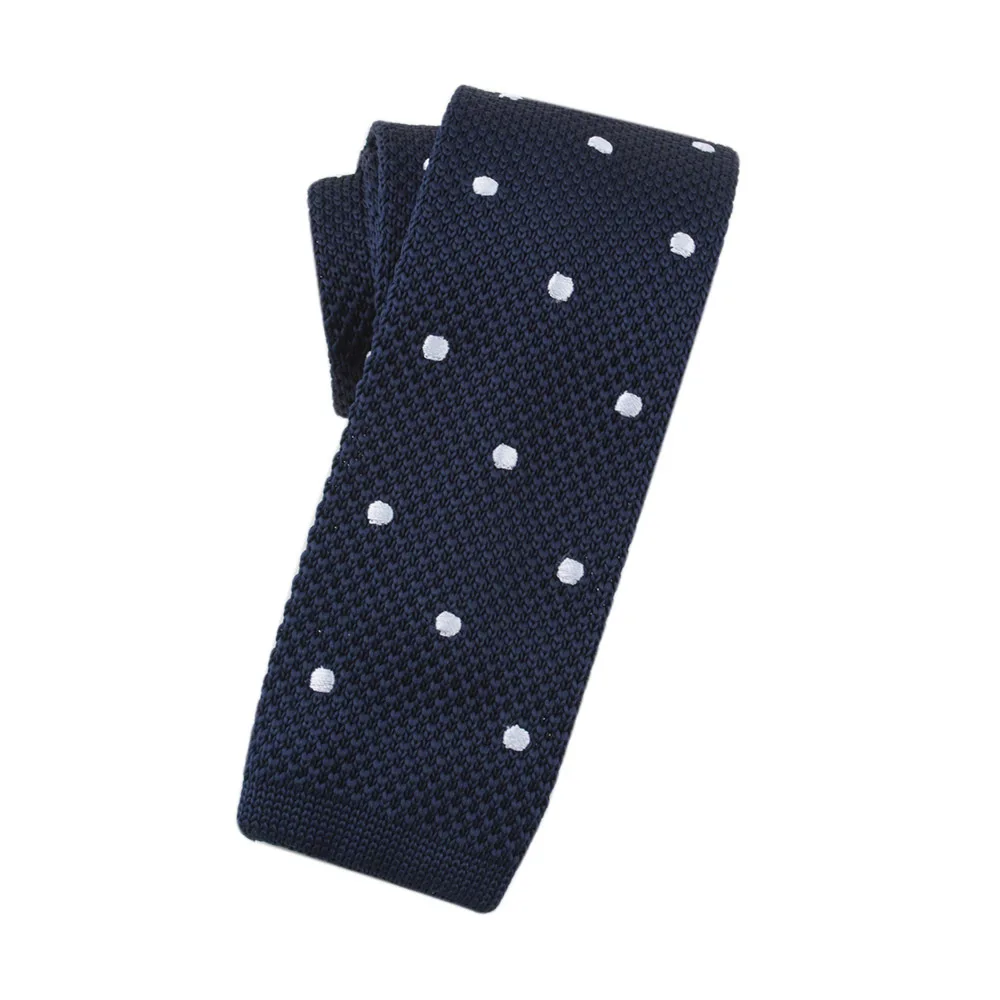 Men Knitted Knit Dot Ties Fashion Skinny Narrow Slim Neck Ties For Men Skinny Cravat