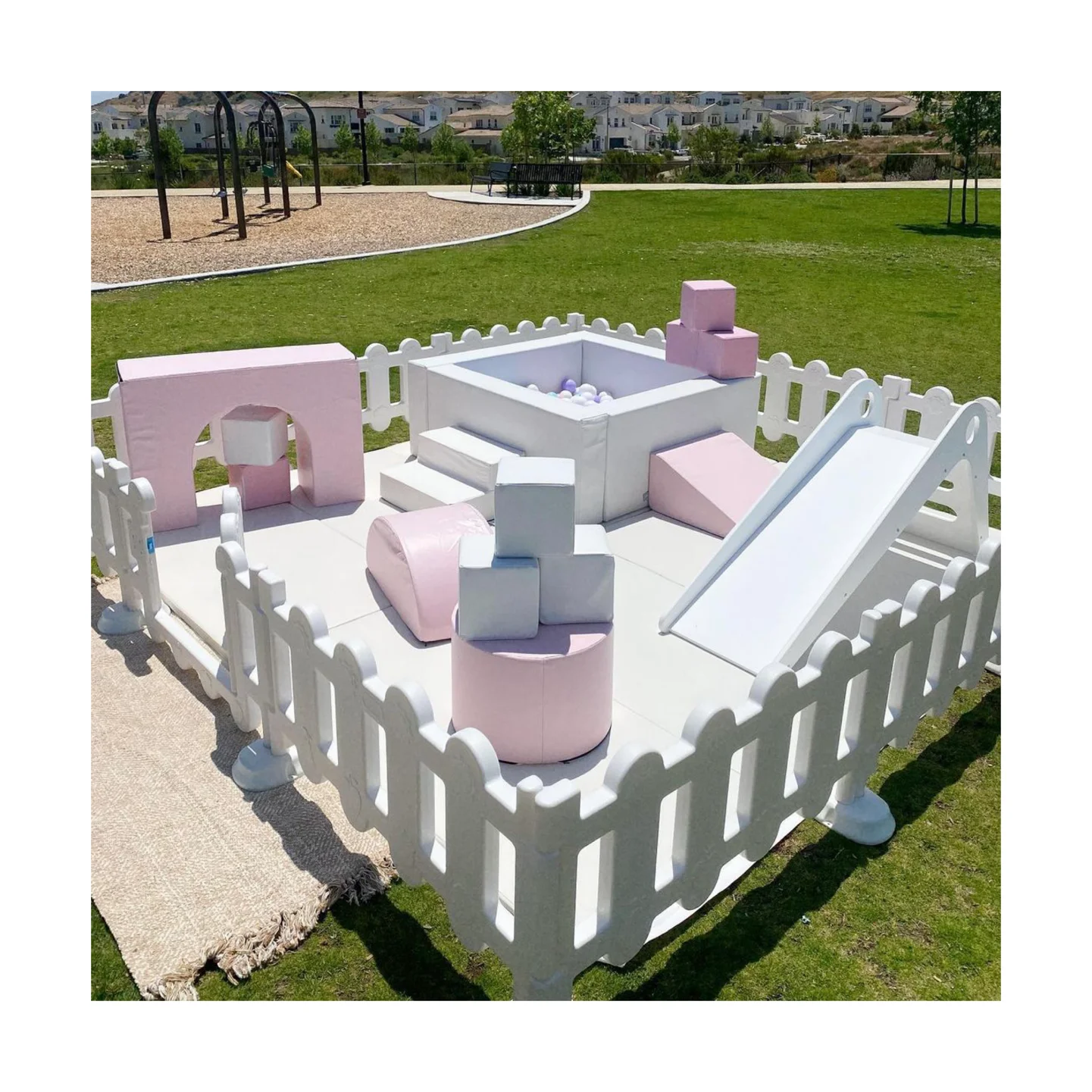 pink and white factory Soft Foam Children Educational Play equipment toy Building Blocks for Toddlers and Preschoolers play set