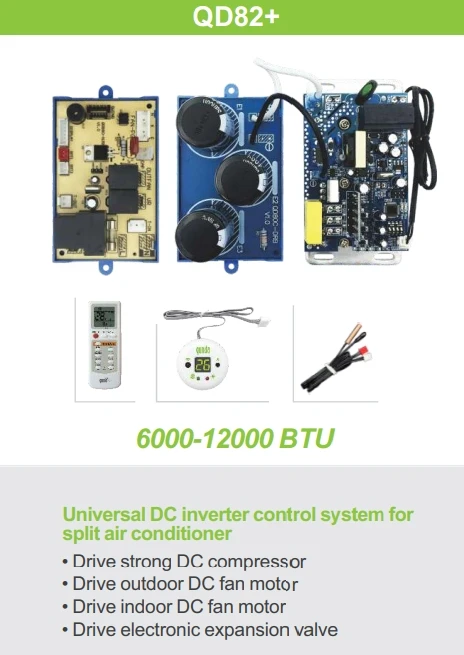 QUNDA QD82U + универсальный инвертор 12000-24000BTU DC/AC сплит система управления кондиционированием воздуха для холодильных деталей домашнего использования