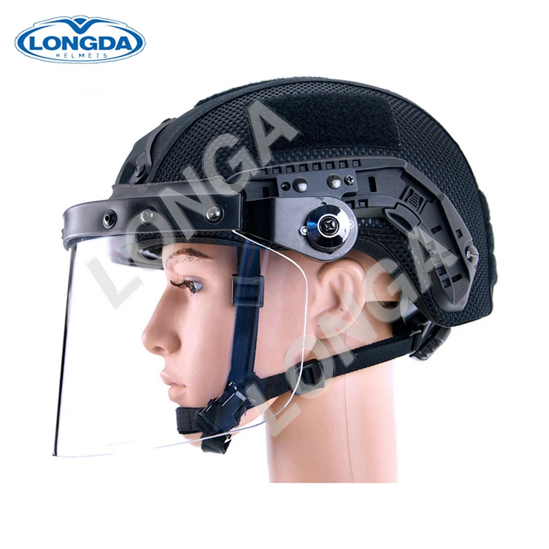 Military equipment protective bulletproof ballistic helmets with visor