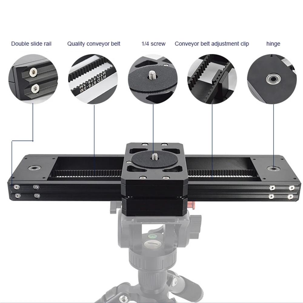 Flexible Aluminum Alloy DSLR Video Camera Motorized Mini Moving Track Slider Dolly for Photography Film Shooting