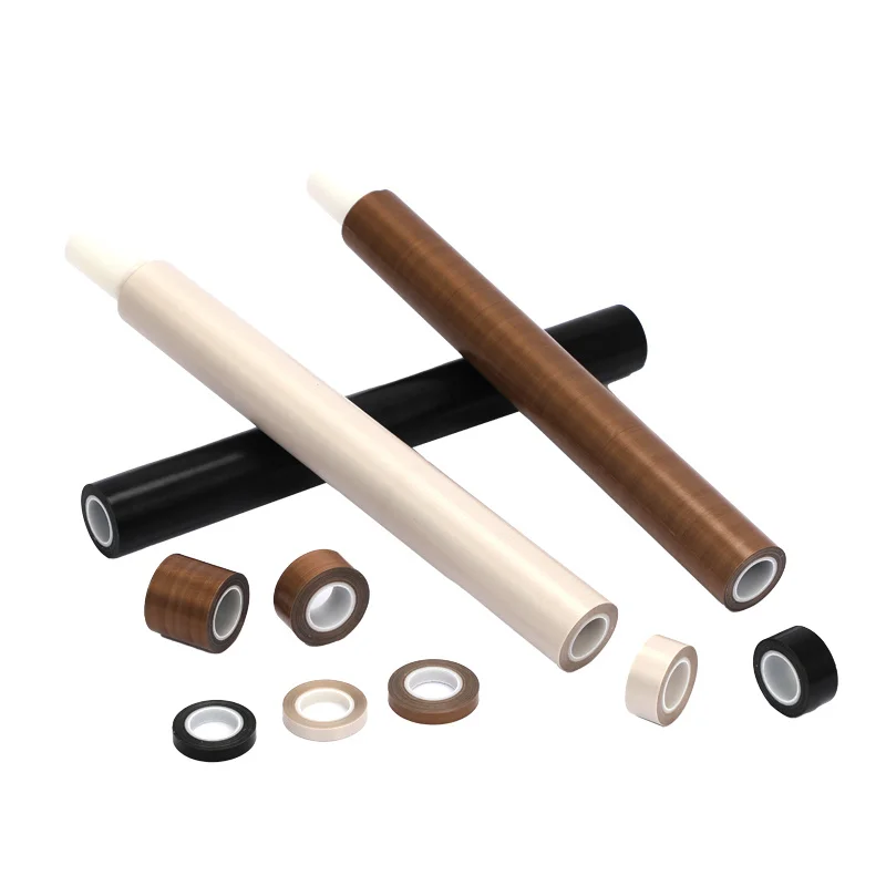 High Temperature PTFE adhesive tape PTFE fiberglass cloth with silicone glue PTFE Coated Fiberglass Adhesive Tape