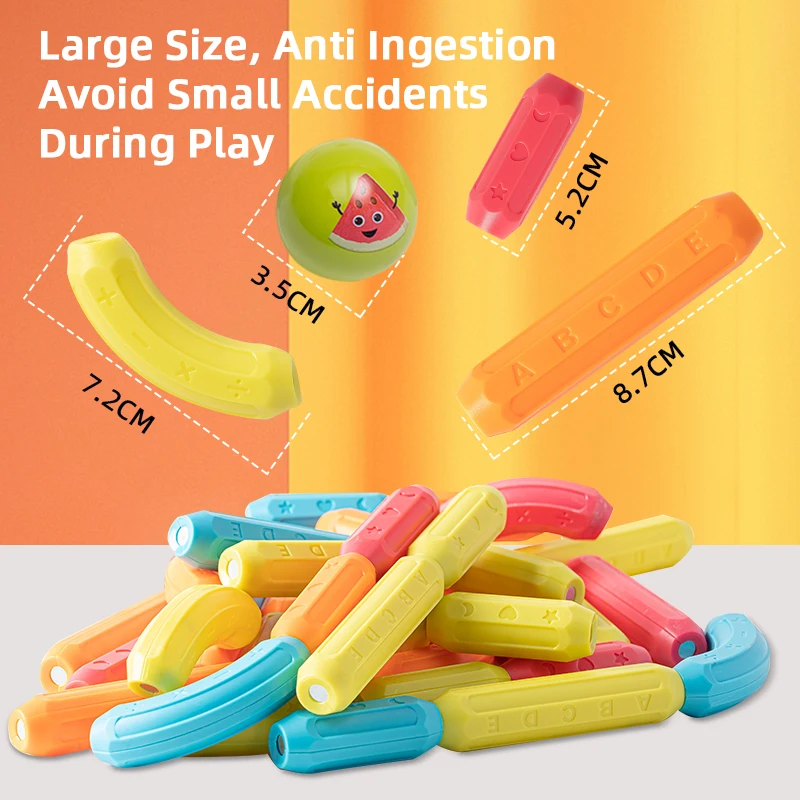 juegos montessori para ninos spielzeug colorful transparent luminescent rod magnetic building block construction toy