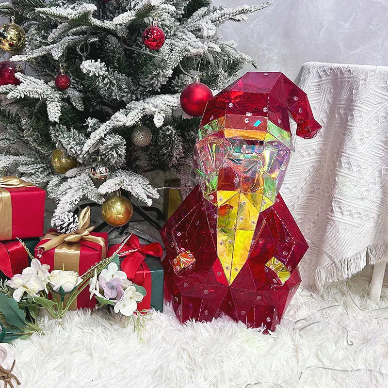 JM Christmas Decorations Colorful Santa Claus Modeling Lights Shopping Malls Beautiful Displays Props Scene Ornaments