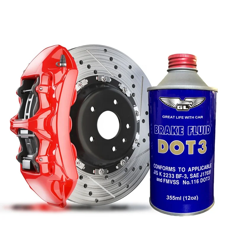 354ML High Quality Synthetic Hydraulic Brake Fluid DOT3 Mental Tin Oil Brake