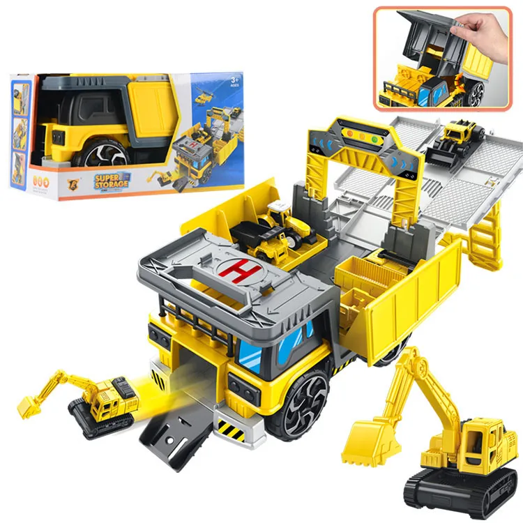 
Hot selling plastic parking garage model car engineering kid vehicle toy 