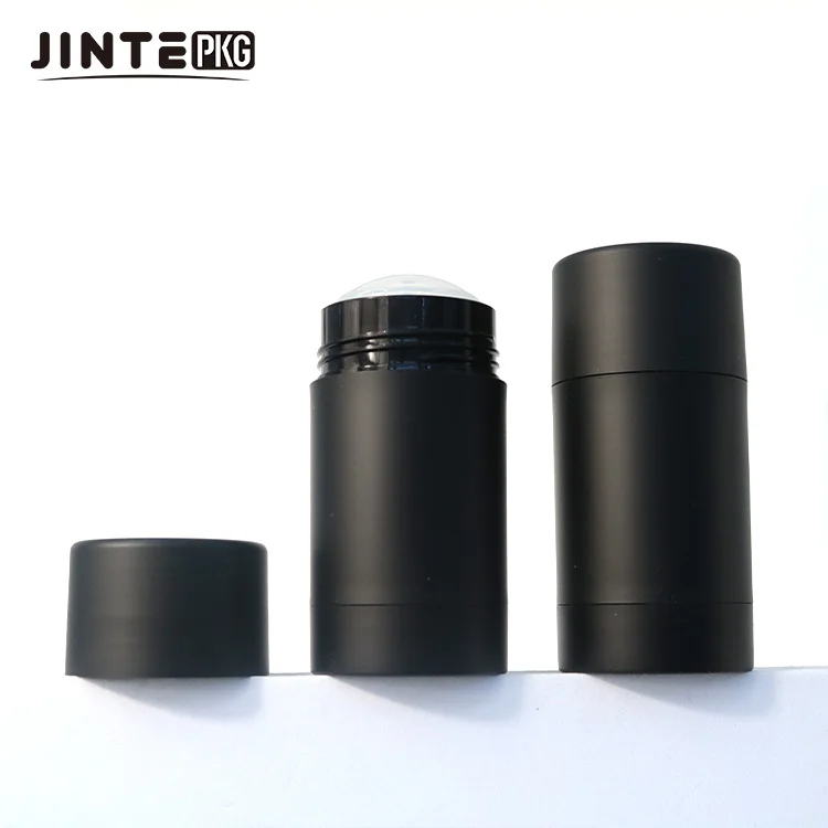 Wholesale 30g 50g 75g 90g Matte Black PP Deodorant Packaging Custom Empty Deodorant Body Stick