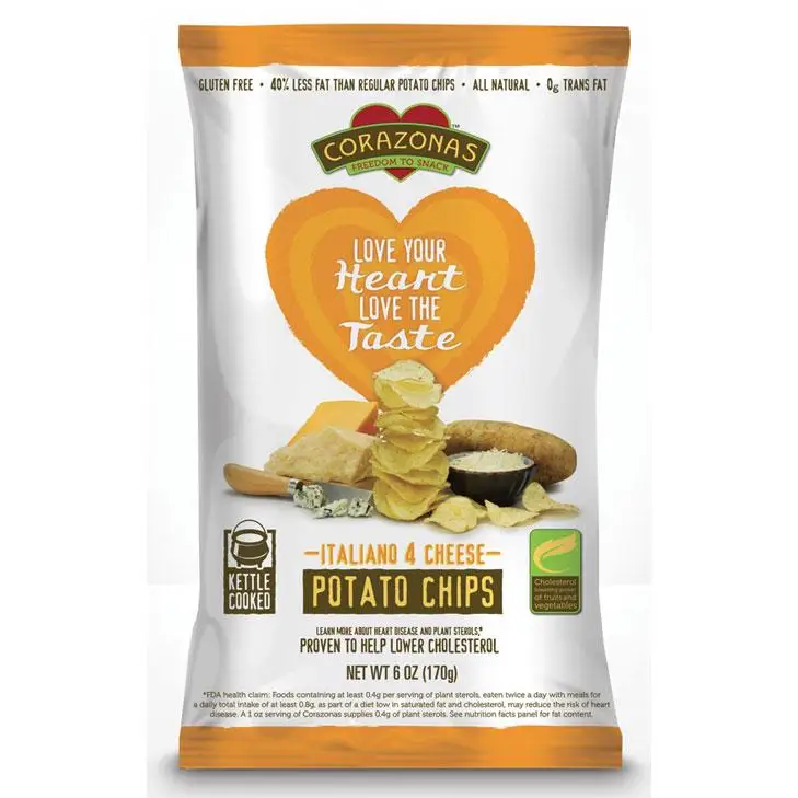 Custom printed snack food plastic bags resealable plastic potato chips crisp packaging bag