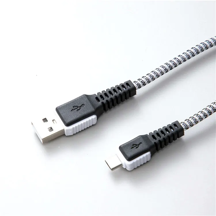  Дешевый нейлоновый Плетеный прочный кабель передачи данных 2A micro usb для быстрой зарядки