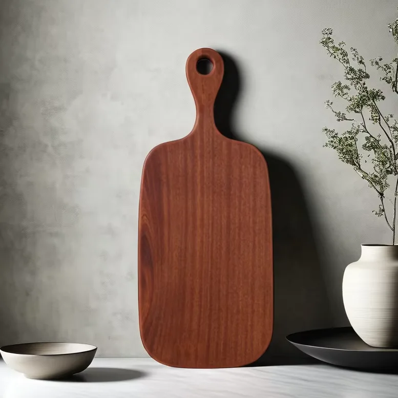 Eco-Friendly Polished Wood Serving Tray Wholesale Square Dinner Plate Hotels Restaurants Parties Steak Sushi Buffet Tableware