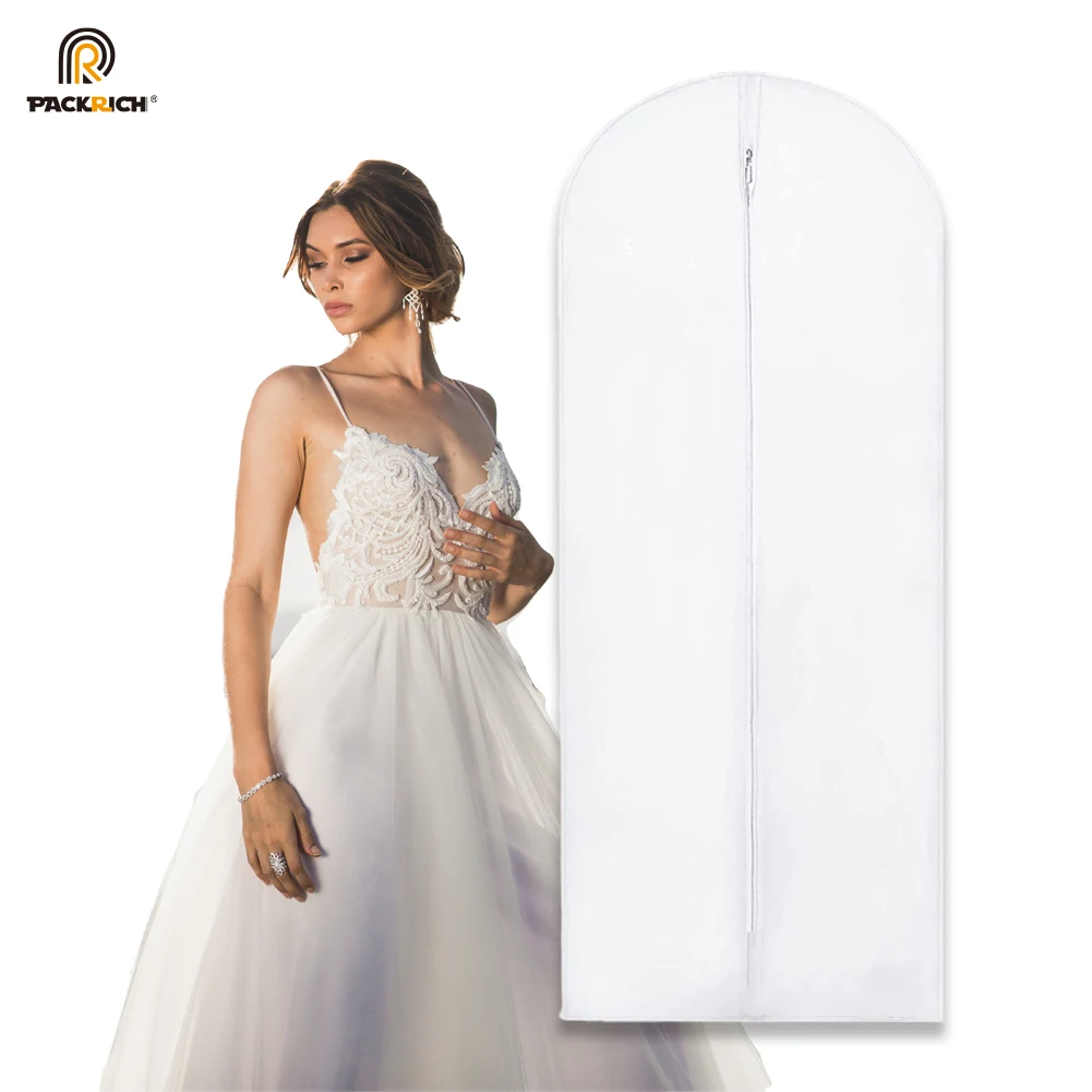 Non-woven  white suit wedding dress dustproof cover garment bag