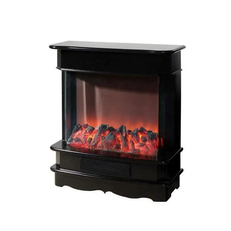 Fireplaces kominki Wholesale Modern Electric Pellet Black Clearance Wholesale Remote Control Heating Door Woodburning Fireplace