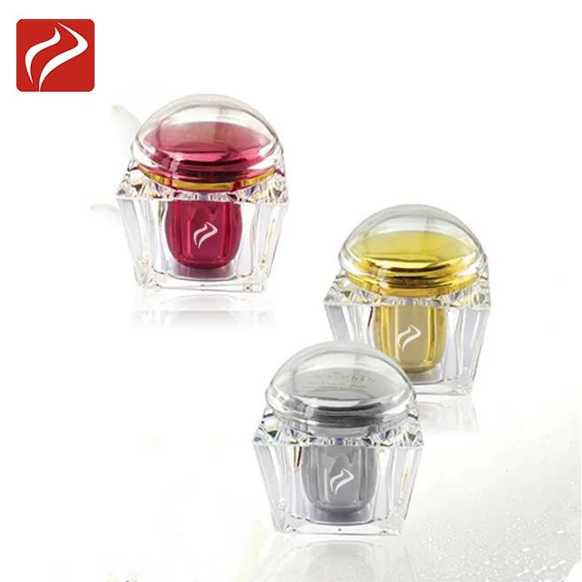 Empty double wall square acrylic cosmetic jar for skin cream 200ml