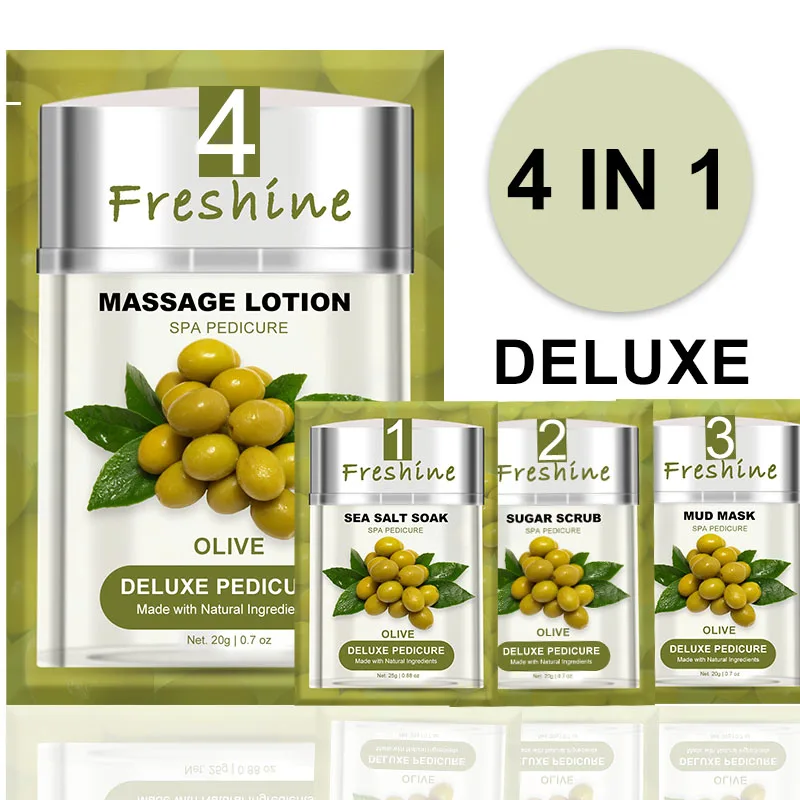 Freshine Disposable Foot Skin Care Products Deluxe Spa Pedicure Kit In A Box 4 In 1