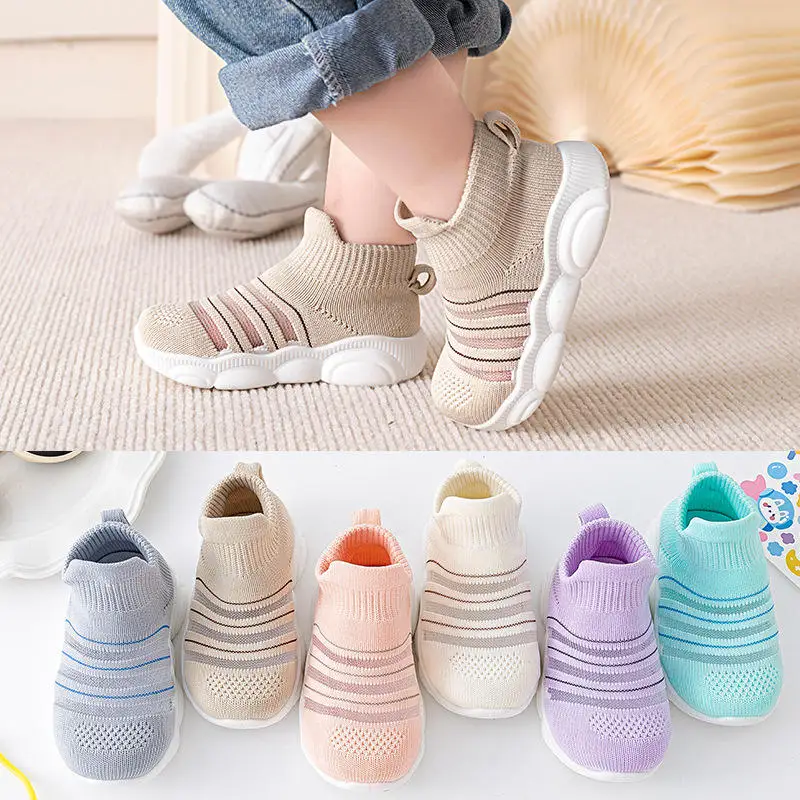 Baby Summer Mesh Solid Color Footwear Non-slip Boys Girls Toddler Baby Shoes Soft Sole Walking Toddler Sports Daily Casual Shoes