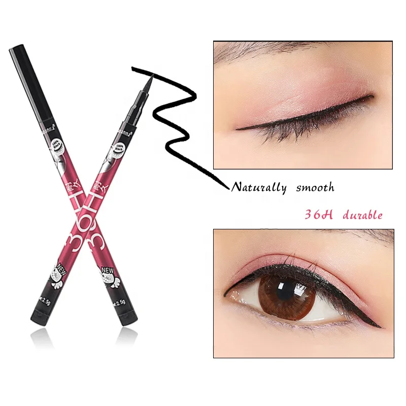Wholesale Eye Cosmetics Waterproof Long Lasting Smooth Vegan Single Black Eyeliner Pencil
