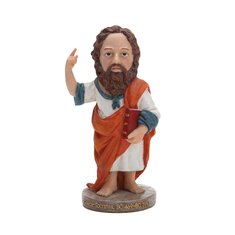 Custom World Famous Socrates ornaments action figure toy wholesale resin crafts decoration ornaments Greek tourist souvenirs