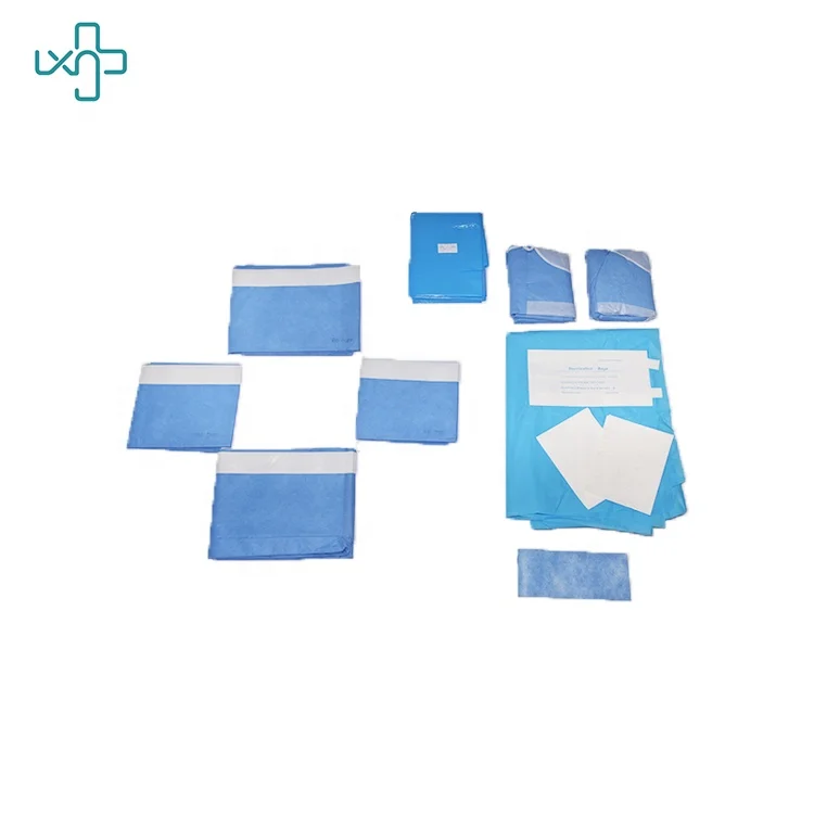 
Disposable universal pack with surgical gown 