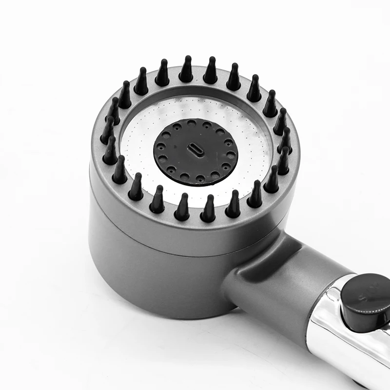One-Button Water Stop Three-Gear Adjustment Spray Pressurization Filtration Shower Nozzle SPA Massage filter Shower head