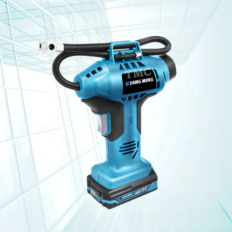 
Rechargeable Portable Handheld 18V Cordless Car Air Pump with Digital Display Air Compressor Tire Inflator model AP-L0218D 